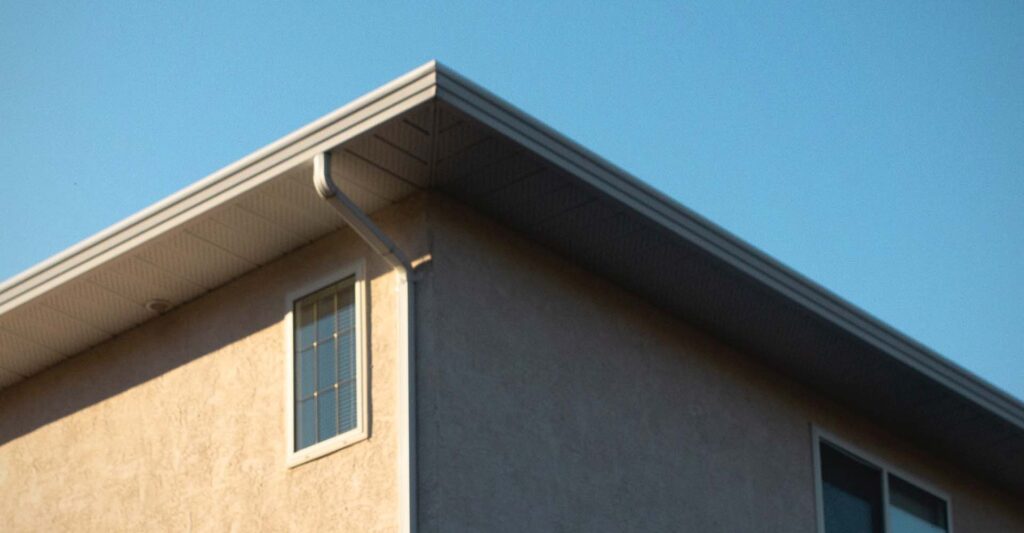 corner gutter on a house